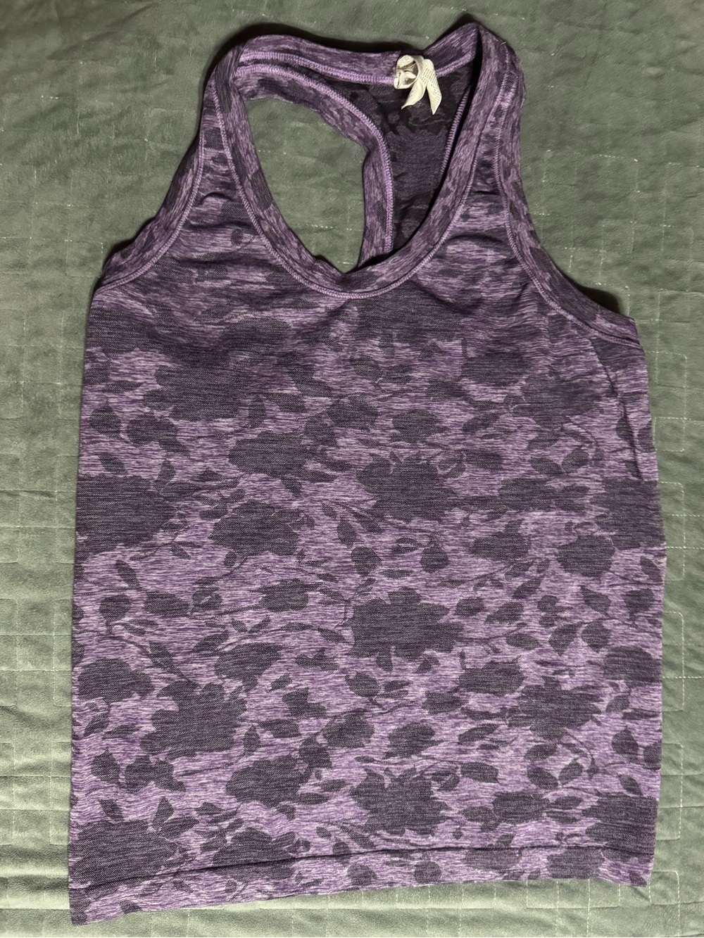 Athleta Purple Patterned Racerback Tank
